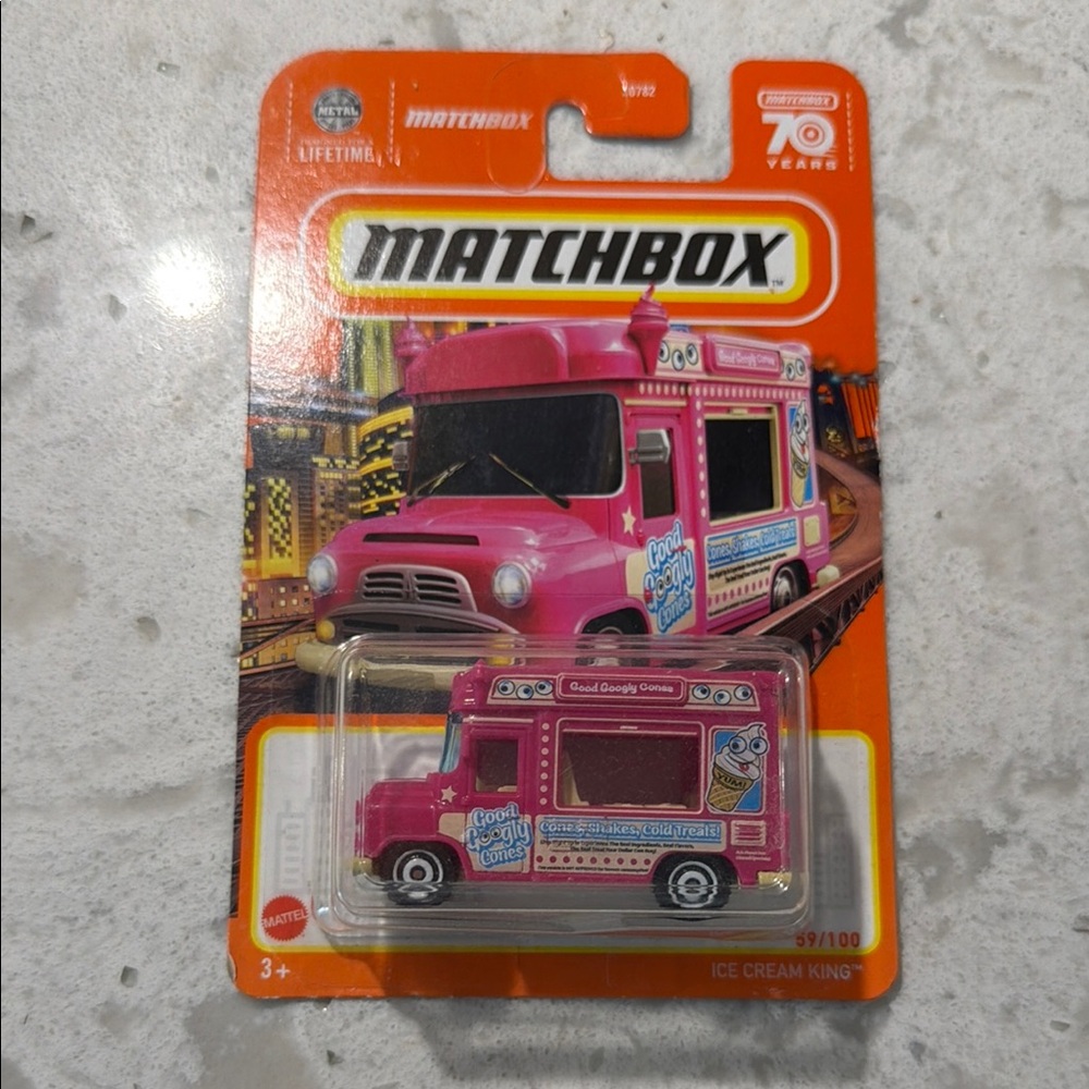 Matchbox Pink Ice Cream King Toy Van